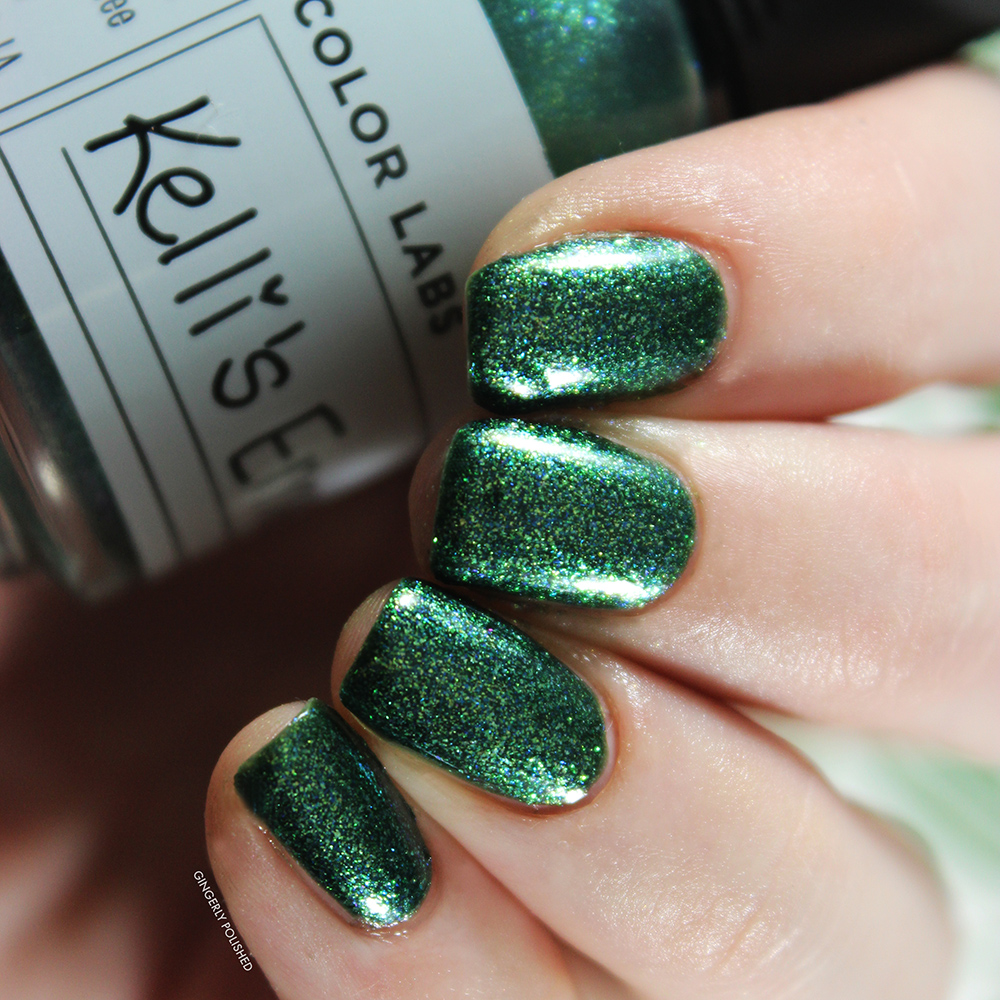 ⑤シェル さざれ グリーン 染色 Orly x Kelli Marissa 'The Greens' 2021 – Swatches & Review