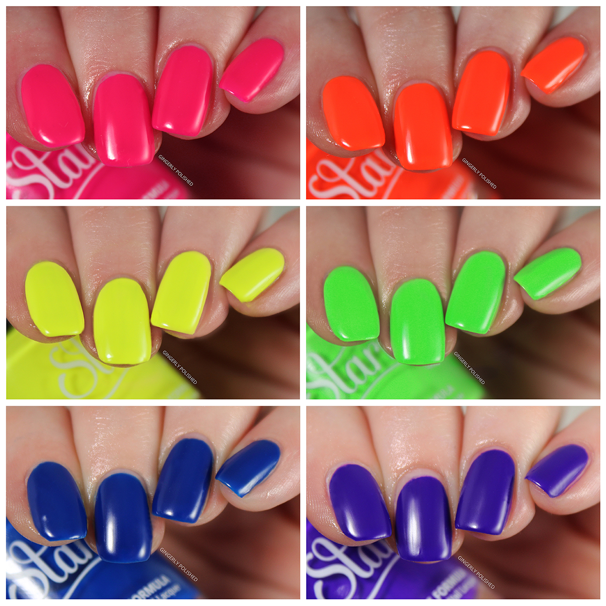 NAILILY様 カラー、デザイン Starrily 'Noble Gas Neons' Collection – Swatches & Review